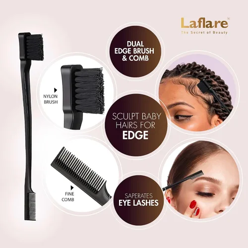 Miniatura 4 de Laflare Rejilla de trenzado para cabello con juego de peine, pulsera de gel trenzado y pinza para el cabello, estante para el cabello