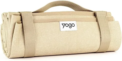 Yogo Esterilla de Yoga de Viaje Plegable Ultraligera con Correas Incorporadas, Goma Vegetal Certificada FSC®, Agarre Adherente, Antideslizante, La