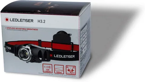 Miniatura 3 de Ledlenser H3.2 Faro LED, focalizable, giratorio, 120 lúmenes, regulable, haz de larga distancia 328.1 ft, 3xAAA batería alimentada, incl.