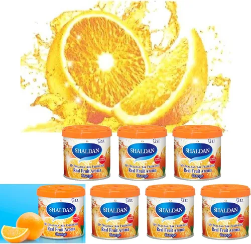 Miniatura 6 de My Shaldan - Ambientador de coche con aroma naranja, a base de gel y fragancia fresca de larga duración, y ambientador colgante de corazón de dedo