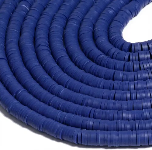 Miniatura 11 de 3600 cuentas de arcilla roja para hacer pulseras, 10 hebras planas redondas de arcilla polimérica de 0.236 pulgadas (0.236 in), cuentas Heishi