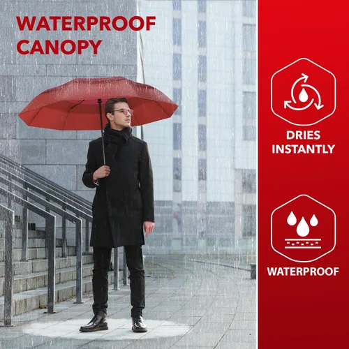 Miniatura 50 de REPEL Windproof Travel Umbrella - Compact & Withstands Winds up to 85MPH , Strongest Premium Auto Folding Umbrella for Rain and Sun - Durable, Light