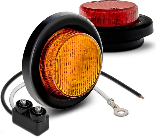Miniatura 11 de TRUE MODS 2" - 10 luces LED redondas rojas de 2 pulgadas y 12 V [reflector 2 en 1] [policarbonato] [certificado D.O.T.] [ojales y enchufes] Rojo