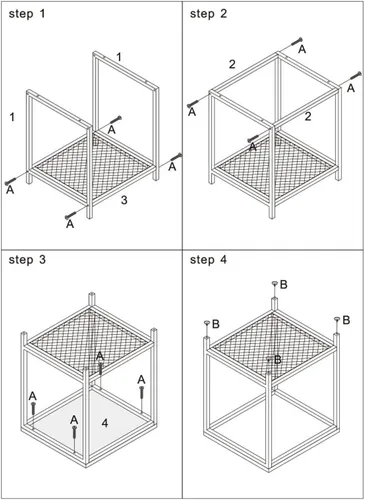 Miniatura 7 de Mesa auxiliar industrial de 2 niveles con estante de almacenamiento, resistente, fácil montaje, muebles decorativos con aspecto de madera con marco