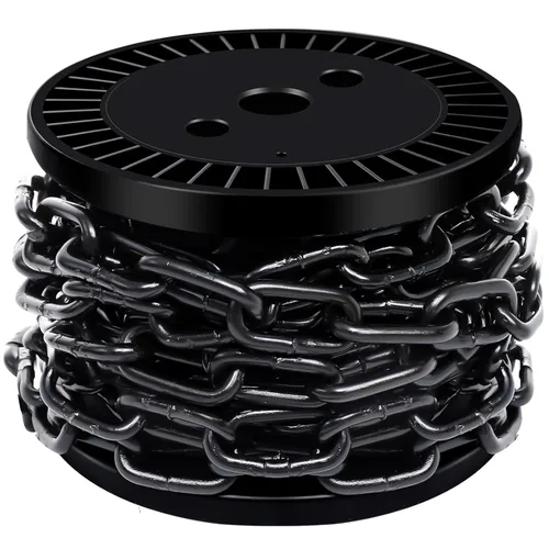 Miniatura 9 de Cadenas colgantes de metal de 50 pies y 1/12 pulgadas, cadena para accesorios, cadena decorativa negra, cadena de servicio ligero, cadenas