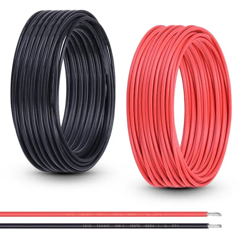 Miniatura 11 de Cable eléctrico de 10 AWG, cable de cobre estañado rojo y negro para audio de automóvil, automóvil, remolque, marina, luz LED
