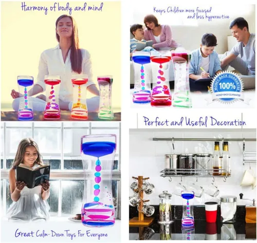 Miniatura 5 de Liquid Motion Bubbler - Tubos antiestrés para aliviar el estrés - Juego visual calmante para la escuela, el hogar, la oficina, relleno de calcetines