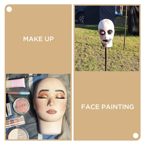 Miniatura 5 de Cabeza de maniquí para entrenamiento de prácticas de maquillaje, extensiones de pestañas, pinturas, herramienta suave de LASHVIEW
