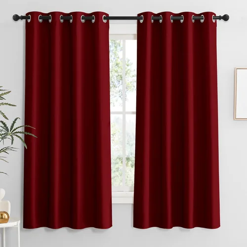 Miniatura 87 de RYB HOME Cortinas opacas de cocina de 36 pulgadas de largo, tratamiento de privacidad para ventanas pequeñas, aislamiento térmico, telón de fondo