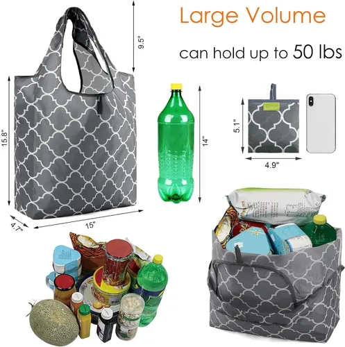 Miniatura 3 de Bolsas de la compra de animales reutilizables plegables bolsas de comestibles