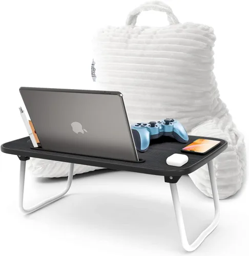 Miniatura 52 de Nestl Almohada de lectura para niños y adolescentes con espuma viscoelástica triturada, almohadas de respaldo de felpa de corte lujoso para leer