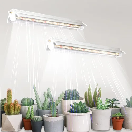 Miniatura 7 de GYTF Luces LED T5, 204 bombillas de 5000 K, tiras de luz blanca de espectro completo para plantas de interior, estantes, plántulas de invernadero