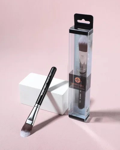 Miniatura 7 de EIGSHOW - Brocha de base plana, brocha de maquillaje para líquidos, crema, máscara, mezcla sin rayas, vegano y libre de crueldad (F615)