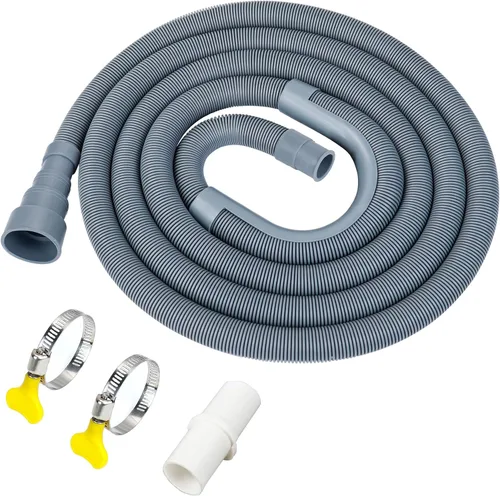 Miniatura 8 de GCGOODS Kit de manguera de drenaje de diseño de varios diámetros, extensión de manguera de drenaje flexible de 8 pies con 1 adaptador, 1 soporte