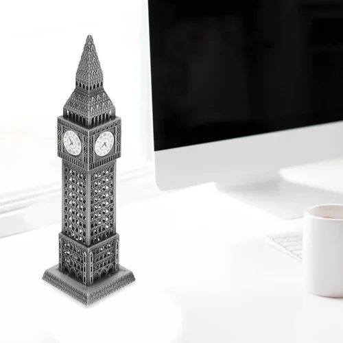Miniatura 9 de Modelo Big Ben Modelo de Decoración Arquitectónica Modelo de Aleación Modelo de Construcción Decoración del Hogar Arquitectura Edificio Ornamento