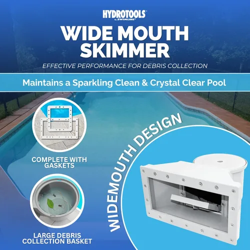 Miniatura 2 de SWIMLINE HYDROTOOLS - Kit estándar de desnatador de piscina de boca ancha sobre el suelo, construcción de ABS, desnatador de piscina, boca ancha