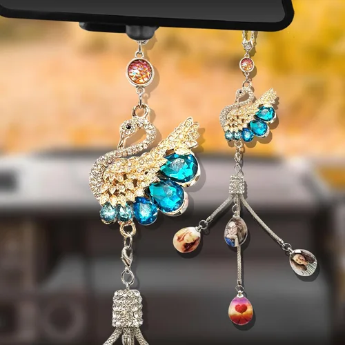 Miniatura 10 de Dijes colgantes de cristal personalizados para automóvil con fotos y textos personalizados Adorno colgante de espejo retrovisor Colgante de foto