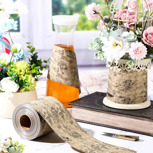 Miniatura 5 de Syhood Cinta de satén de polietileno para exteriores, decoración floral para manualidades, diseño de hojas de Aspidistra, Pascua, vacaciones