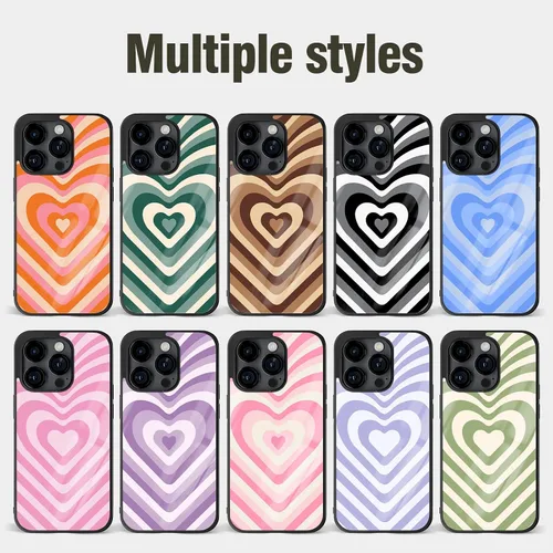 Miniatura 8 de Love Hearts - Fundas de teléfono modernas para niñas estéticas para iPhone 8 11 12 13 14 15 16 Pro Max Plus Mini Xr Xs SE para Samsung A03 A13 A53