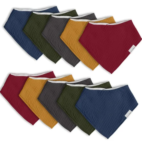 Miniatura 13 de Baberos tipo bandana para bebés para niños y niñas, baberos triangulares súper absorbentes para babear y dentición, 100% algodón suave para bebés