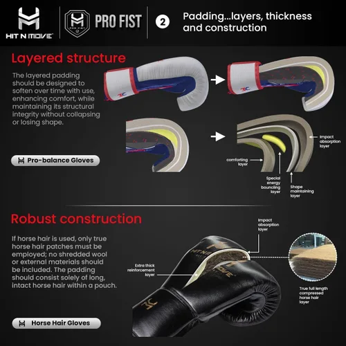 Miniatura 5 de HIT N MOVE Süvari - Guantes de boxeo de crin con , guantes de boxeo con cordones para hombre, equipo de boxeo, guantes de MMA para hombre, guantes
