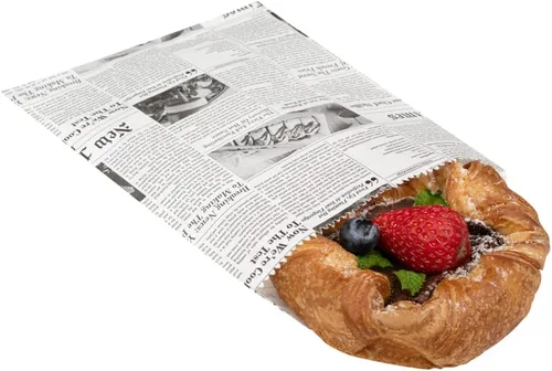 Miniatura 10 de Restaurantware Bag Tek - Bolsas de sándwich de 7 x 5 pulgadas, 100 bolsas de panadería a prueba de grasa, desechables para microondas, papel negro