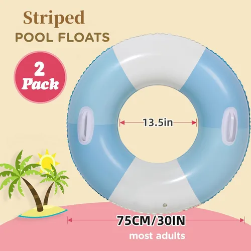 Miniatura 2 de Tubos de piscina, 2 flotadores inflables de piscina para adultos, flotadores de piscina inflables, balsa de piscina, fiesta, agua, verano, playa