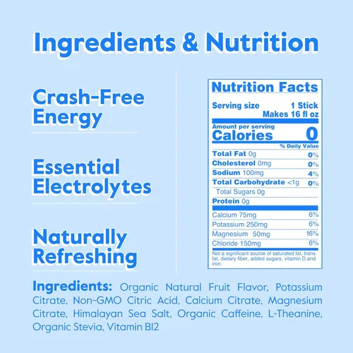 Miniatura 6 de Nectar Energy Booster – Cafeína orgánica, B12 y electrolitos – Sin azúcar y cero calorías – Café saludable, bebida energética y soda alternativa