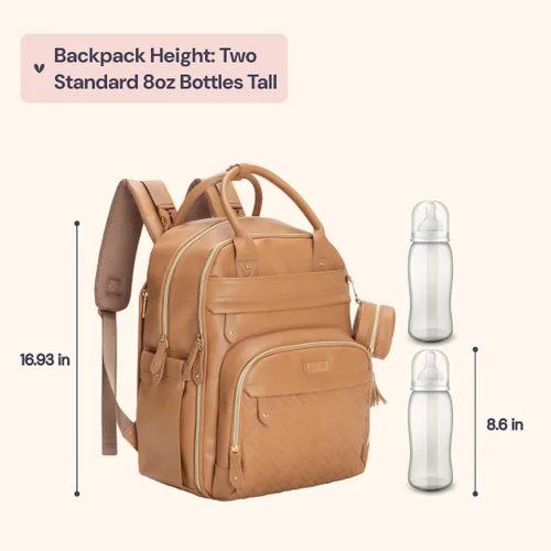 Miniatura 65 de BabbleRoo - Mochila para pañales - Bolso de viaje con artículos esenciales para bebés - Mochila multifunción resistente al agua, bolso de viaje