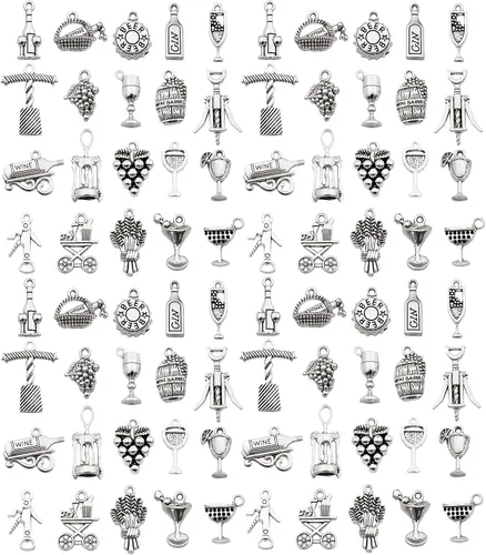 Miniatura 7 de WOCRAFT 60 piezas de dijes de pulsera de cruz dorada KC para juegos de fabricación de joyas, collares, pulseras, llaveros, kit de suministros de KC
