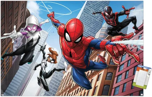 Miniatura 8 de Trends International Marvel Comics - Póster de pared de Spider-Man - Web Heroes, 22.375 x 34 pulgadas, versión sin marco