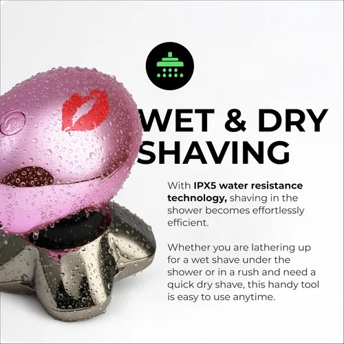 Miniatura 5 de Skull Shaver Butterfly Kiss PRO - Afeitadora eléctrica para mujeres para línea del bikini, piernas y cuerpo - Uso húmedo y seco - Hojas ergonómicas