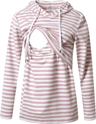 Miniatura 169 de GINKANA Sudadera con capucha para mujer, manga larga, lactancia materna, ropa casual