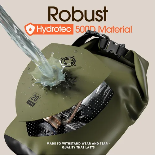 Miniatura 4 de Earth Pak Bolsa Seca Impermeable - Mochila Impermeable de Cierre Enrollable Superior Mantiene el Equipo Seco para Kayak con Funda Impermeable