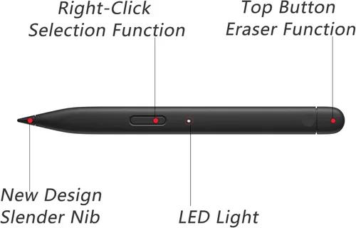 Miniatura 3 de Slim Pen 2 compatible con Microsoft Surface Pro 8 Pro 9 Pro X Pro 10, lápiz digital compatible con Surface Laptop Studio, precisión y escritura