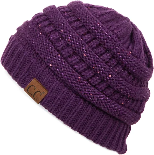 Miniatura 222 de C.C Trendy Warm Chunky Soft Stretch Cable Knit Beanie