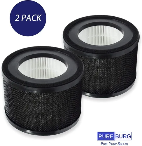 Miniatura 2 de PUREBURG Juego de filtros HEPA de repuesto compatibles con purificador de aire TaoTronics TT-AP001 y TT-AP002