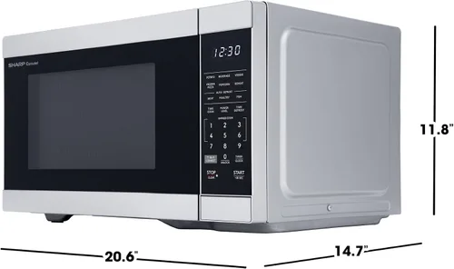Miniatura 8 de SHARP Horno de microondas de encimera compatible con Alexa certificado por Orville Redenbacher's con plato giratorio Carousel extraíble de 12.4