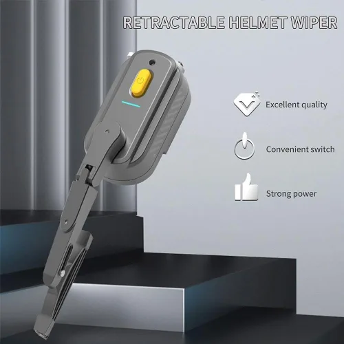 Miniatura 5 de Limpiaparabrisas recargable para casco de motocicleta, universal impermeable, portátil, impermeable, adecuado para la mayoría de parabrisas de casco