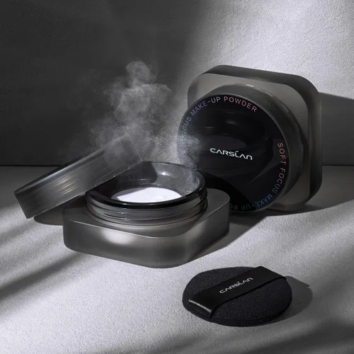 Miniatura 8 de CARSLAN 1.0 Soft Focus Polvo Fijador Suelto, Impermeable, Mate, Control de Grasa, Sin Brillo, Maquillaje de Polvo Facial Sin Talco, Polvo de Acabado