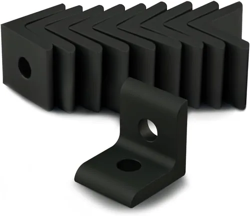 Miniatura 9 de 8020, 4119, 10 Series Aluminio Soporte de esquina interior de 2 agujeros Soporte de ángulo de 90 grados para extrusiones extruidas con ranura en T