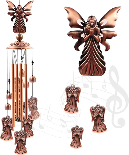 Miniatura 8 de Ukulork Campanas de Viento para Exterior en Oferta, Campana de Mariposas de Aluminio con Tubo y Gancho en S, Decoración para Patio y Jardín, Regalo