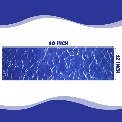 Miniatura 3 de Nuanchu Parche de vinilo de 12 x 40 pulgadas, parche de reparación de PVC autoadhesivo impermeable para piscinas sobre el suelo, natación, casa