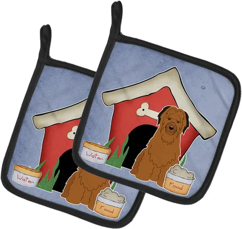 Miniatura 96 de Caroline's Treasures BB2894PTHD Dog House Collection Chow Chow Chow - Par de soportes para ollas, 7.5HX7.5W, multicolor 4-Azul
