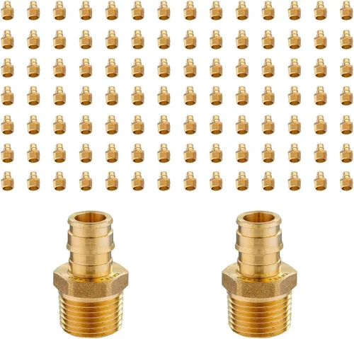 Miniatura 24 de Paquete de 2 accesorios de expansión Niikappu Pex-A, adaptador de flujo completo NPT hembra de 1 pulgada Pex-A x 1 pulgada, accesorio de tubería