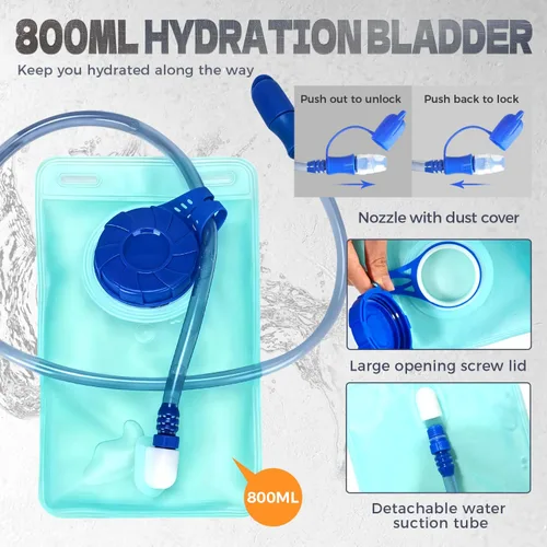 Miniatura 5 de Running Hydration Vest Backpack Chest Bag with 800 ML Water Bladder, Minimalist Lightweight Running Vest for Women Men with Phone Holder, Extra