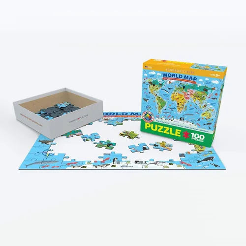 Miniatura 2 de EuroGraphics - Rompecabezas Mapa del Mundo Ilustrado