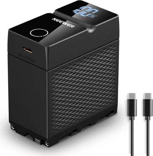Miniatura 17 de Neewer Batería de repuesto NP-F970 de 10500 mAh, tiempo de carga completa de 4.8 horas, cable USB C de carga rápida PD de 20 W, batería recargable