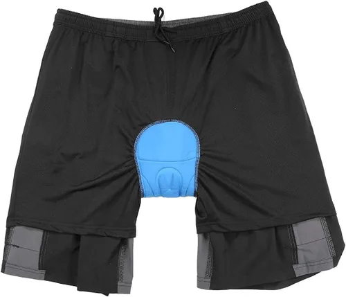Miniatura 4 de VAYAGER - Pantalones cortos de ciclismo con acolchado 3D para bicicleta de montaña, ajuste holgado, ligeros