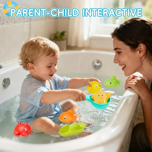 Miniatura 4 de Juguetes de baño para bebés de 1 a 3 años, 16 unidades, fácil de limpiar, sin moho, juguetes de baño para niños pequeños de 2 a 4 años, juguetes